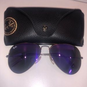 Purple Aviator Ray-Ban Sunglasses